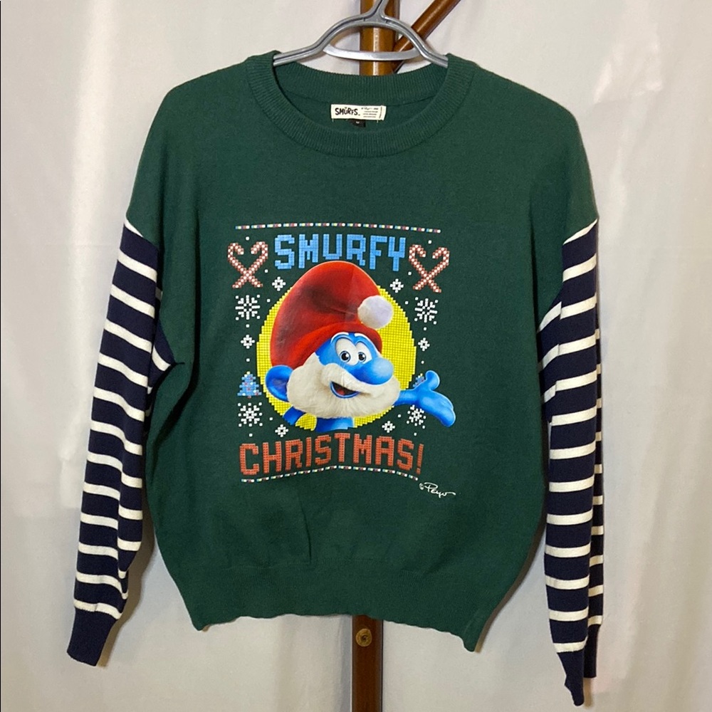 The Smurfs Green Christmas Sweater